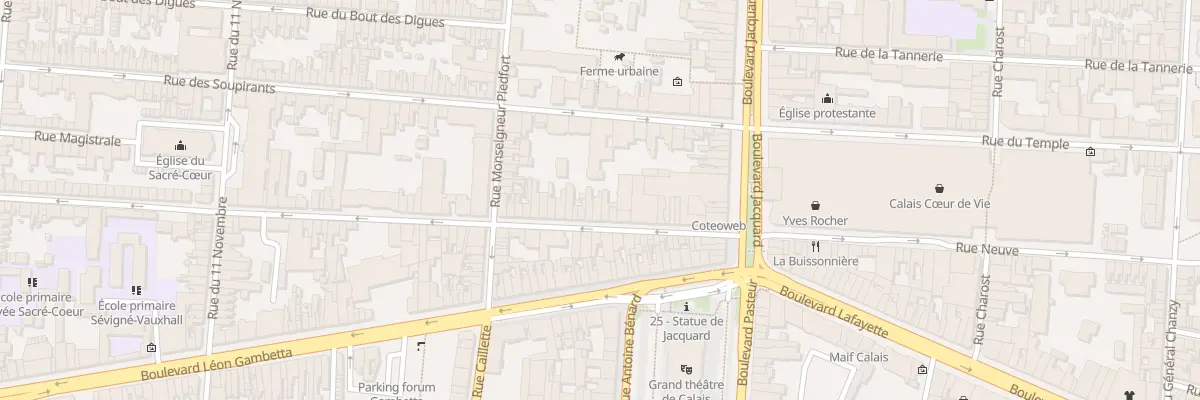 Plan du 22 Rue du Vauxhall à Calais