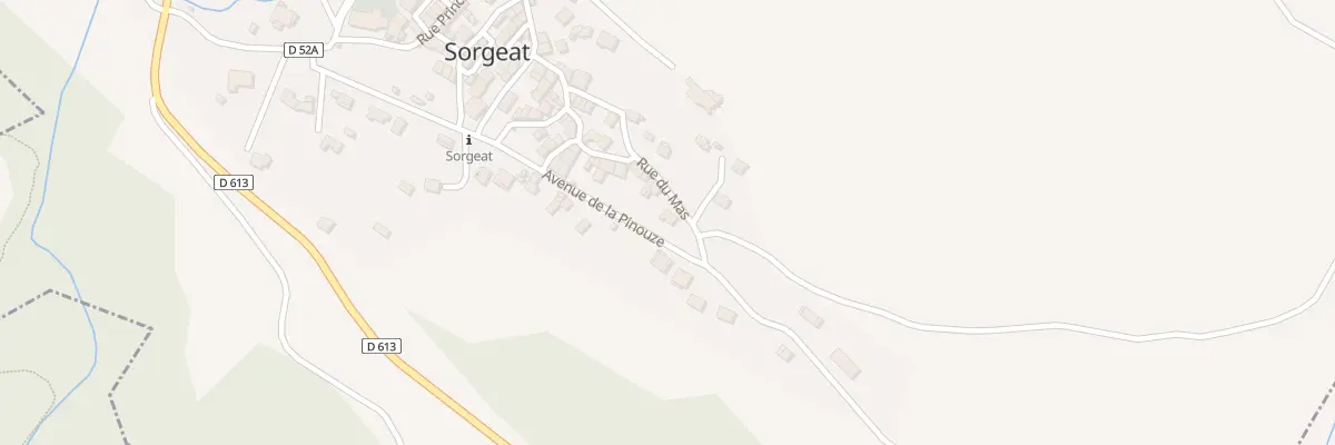 Plan du 20 Av de la Pinouze à Sorgeat