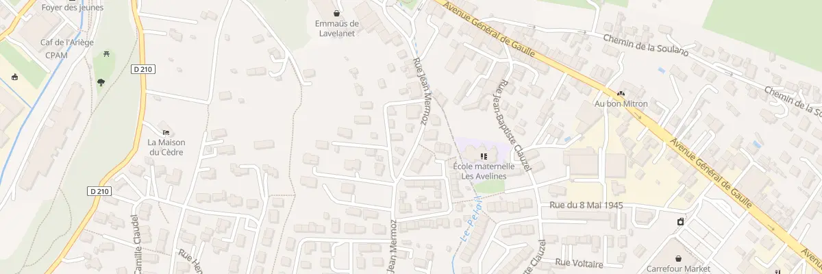 Plan du 18 Rue Mermoz à Lavelanet