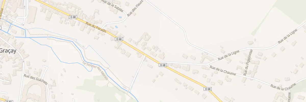 Plan du 61 Rue du Paradis à Graçay