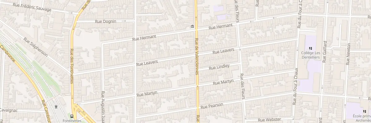 Plan du 74 Rue Leavers à Calais