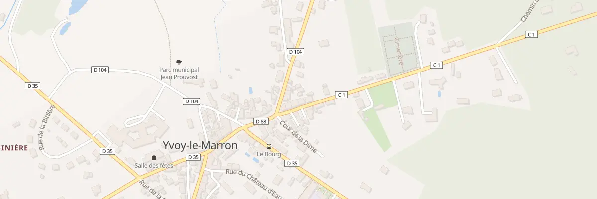 Plan du 1A Rte de Vouzon à Yvoy-le-Marron