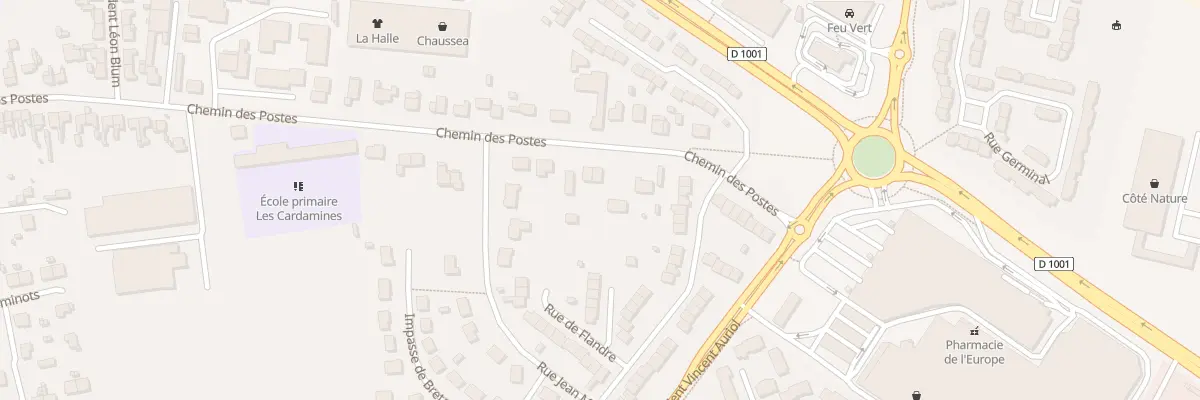 Plan du 208 Che des Postes à Abbeville