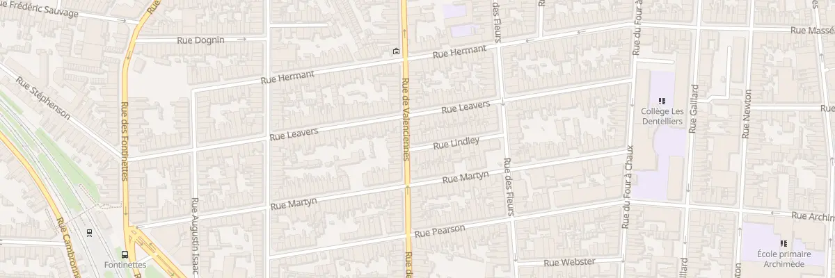 Plan du 1 Rue Lindley à Calais