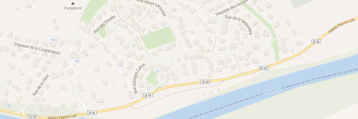Plan du 2 Rue Gerard Philipe à Biars-sur-Cère