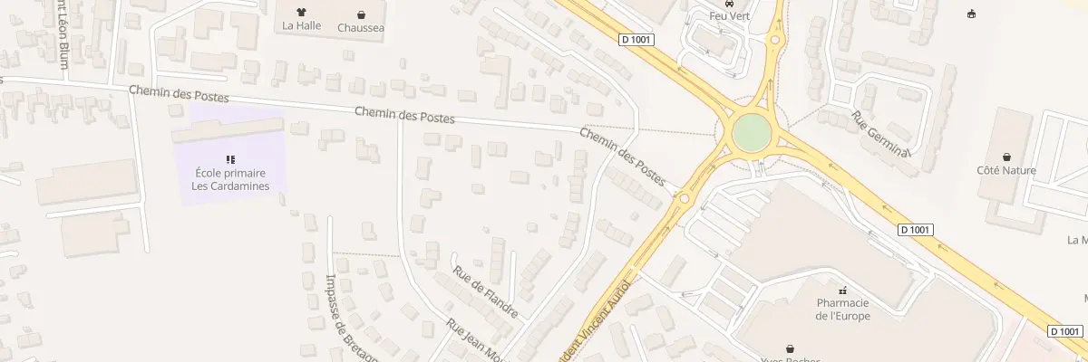 Plan du 212 Che des Postes à Abbeville