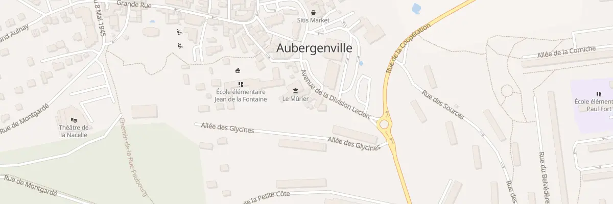 Plan du 8 Av de la Division Leclerc à Aubergenville