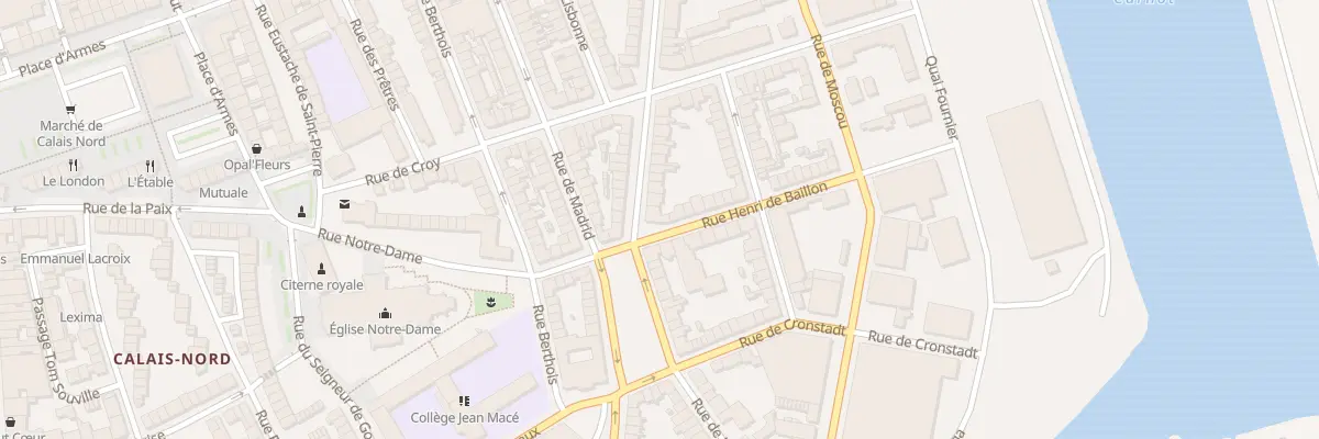 Plan du 7 Rue de Baillon à Calais