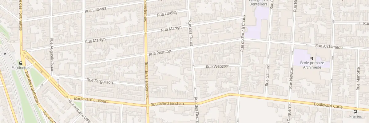 Plan du 150 Rue des Fleurs à Calais