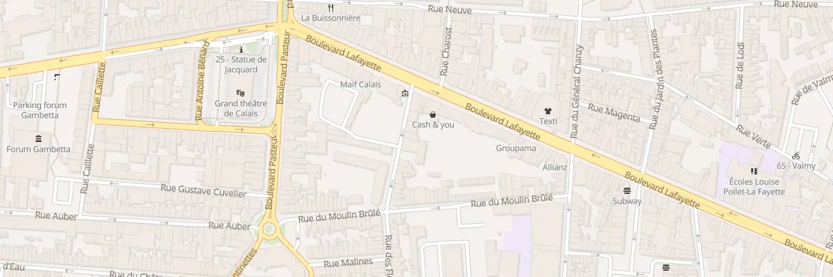 Plan du 7 Rue des Fleurs à Calais