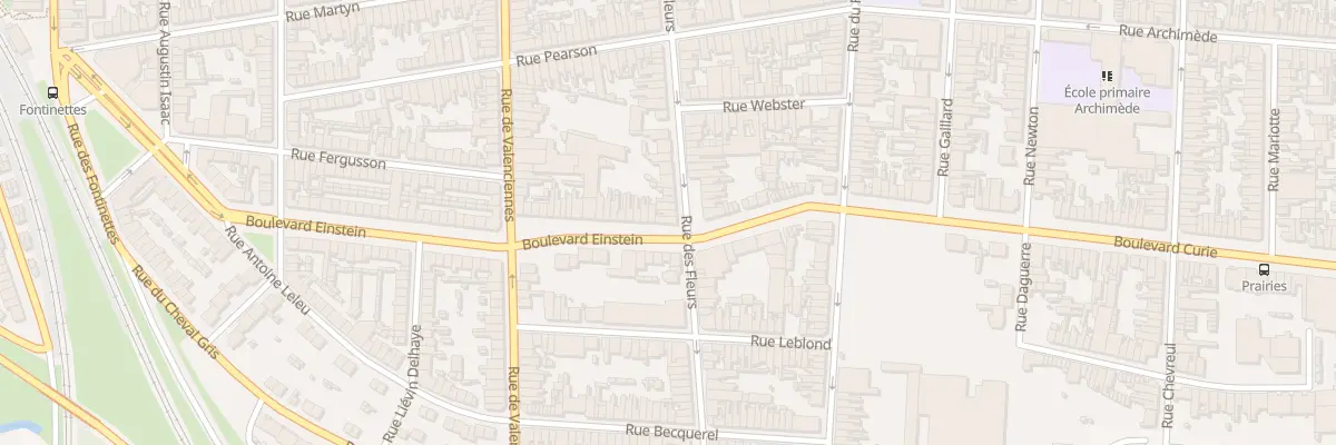 Plan du 180 Rue des Fleurs à Calais