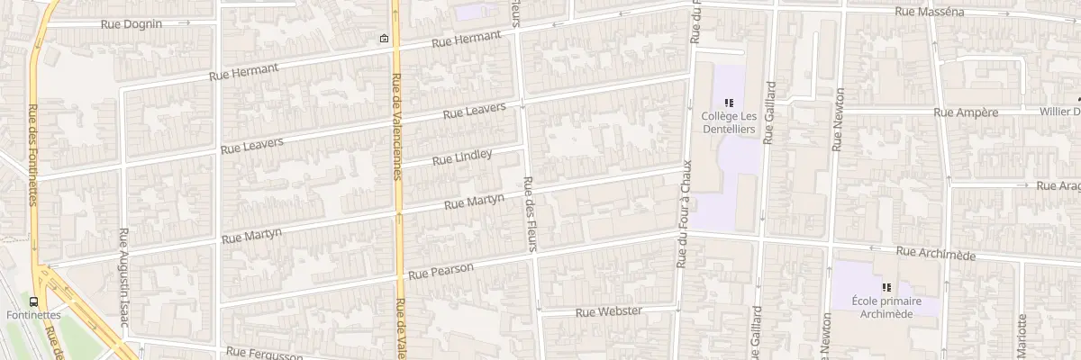 Plan du 151 Rue des Fleurs à Calais