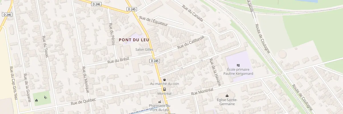 Plan du 2 Rue de Californie à Calais