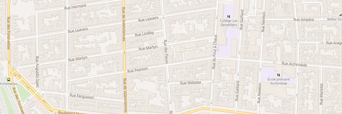 Plan du 155 Rue des Fleurs à Calais