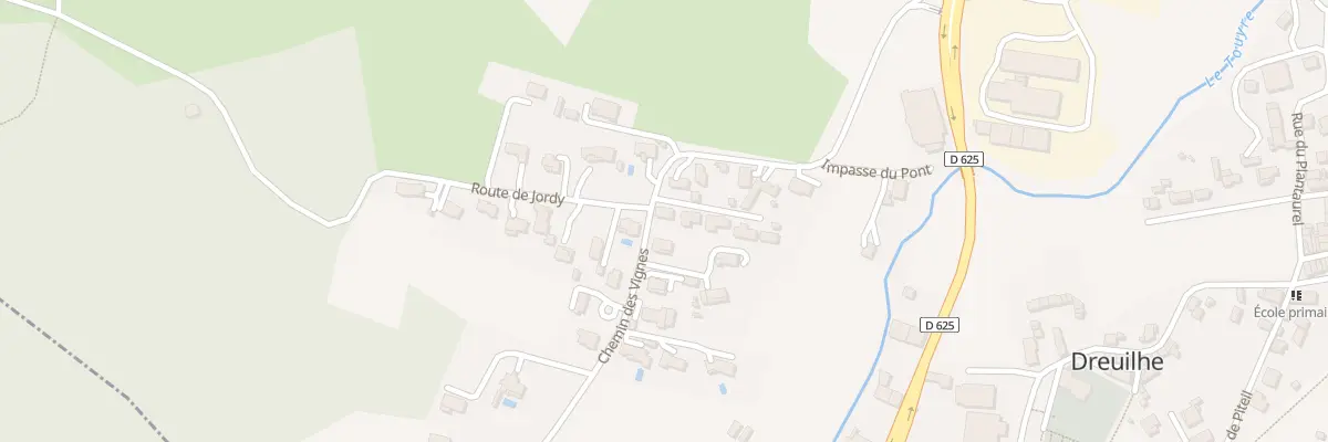 Plan du 77 Rte de Jordy à Dreuilhe