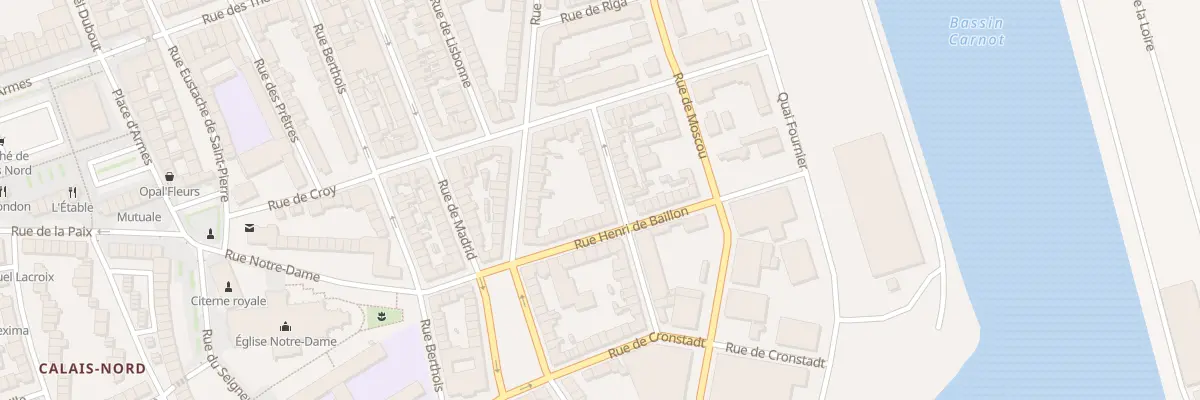 Plan du 16 Rue de Nottingham à Calais