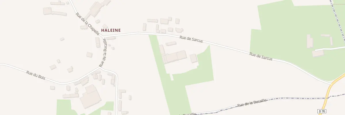 Plan du 10 Rue de Sarcus (Haleine) à Saint-Thibault