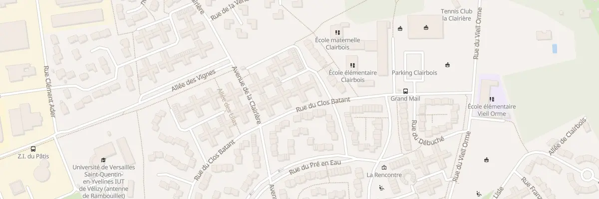 Plan du 12 Rue du Clos Bâtant à Rambouillet