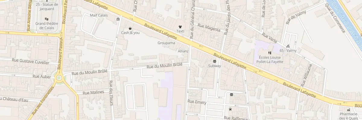 Plan du 65 Rue du Moulin Brulé à Calais