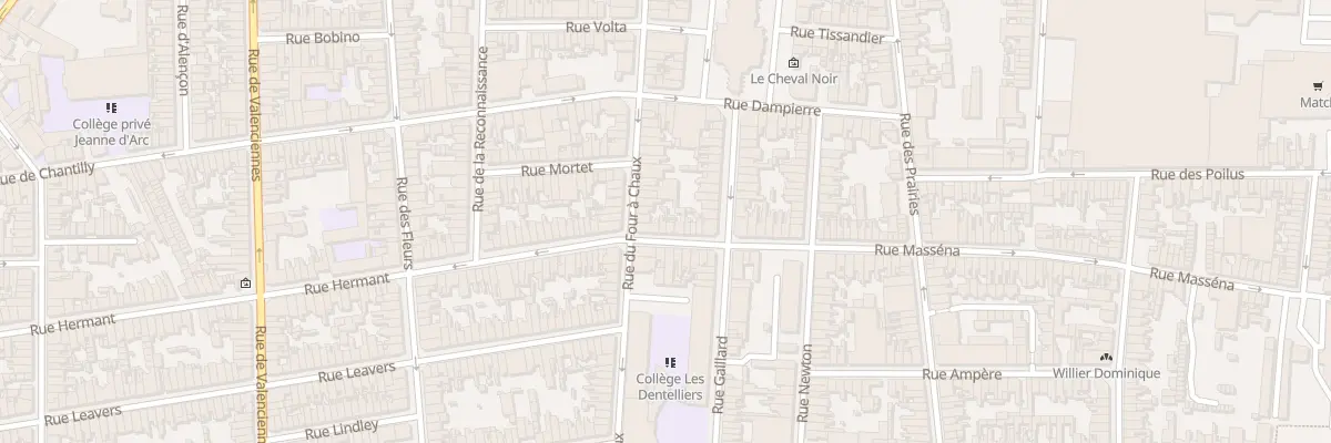 Plan du 3 Rue Masséna à Calais
