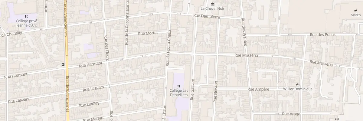 Plan du 8 Rue Masséna à Calais