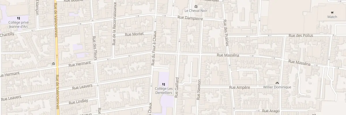 Plan du 14 Rue Masséna à Calais