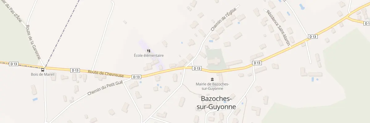 Plan du 1 Che de l’Eglise à Bazoches-sur-Guyonne