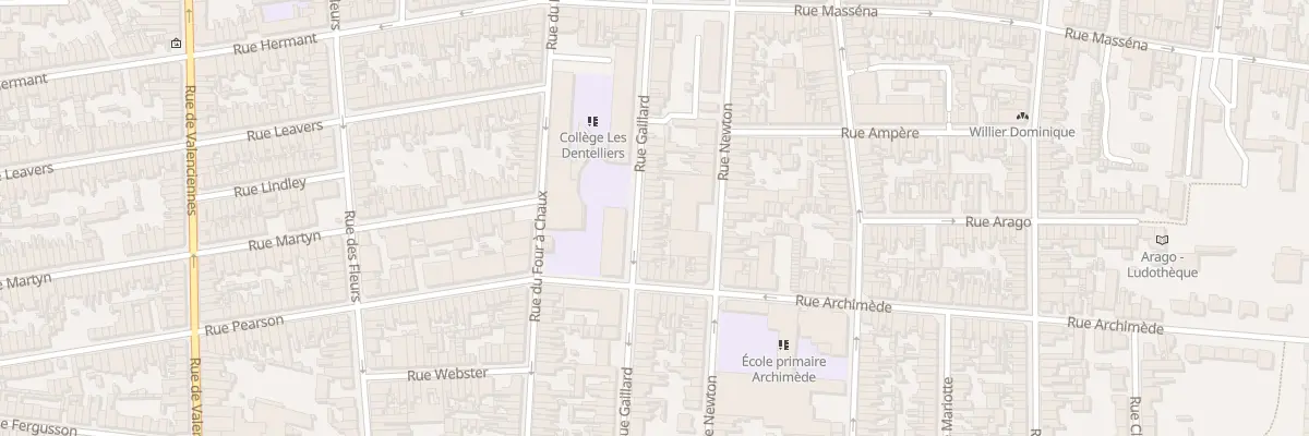 Plan du 57 Rue Gaillard à Calais