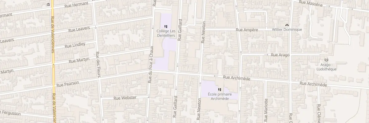 Plan du 65 Rue Gaillard à Calais