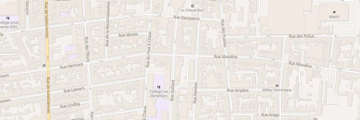 Plan du 16 Rue Masséna à Calais