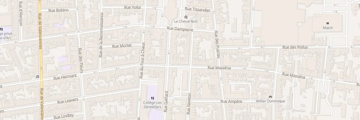 Plan du 21 Rue Masséna à Calais