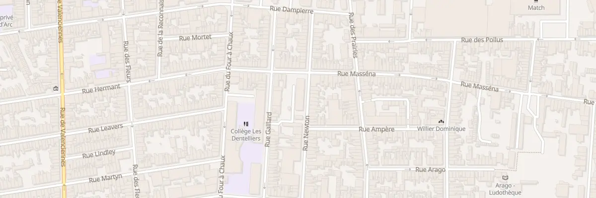 Plan du 34 Rue Newton à Calais