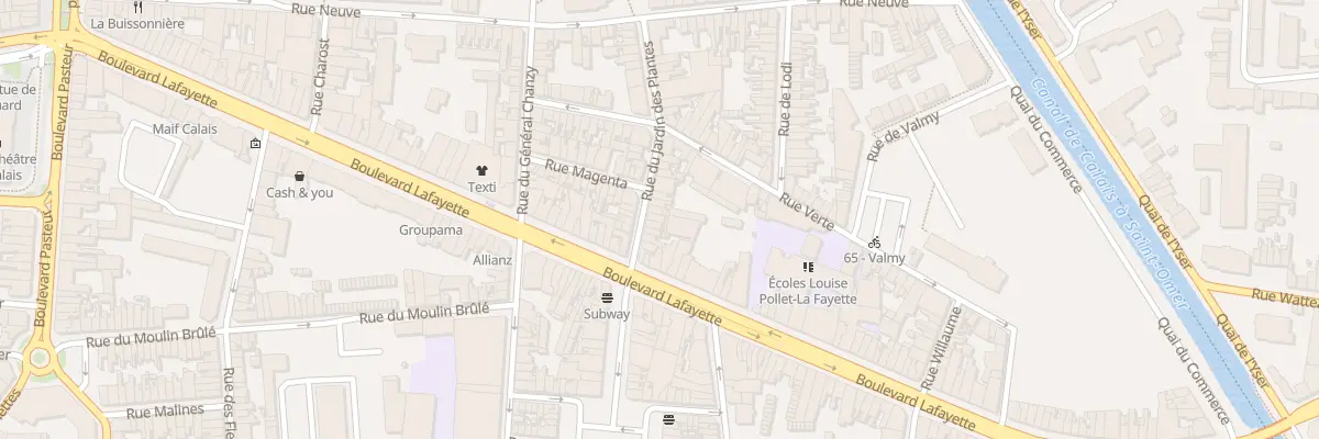 Plan du 12 Rue du Jardin des Plantes à Calais