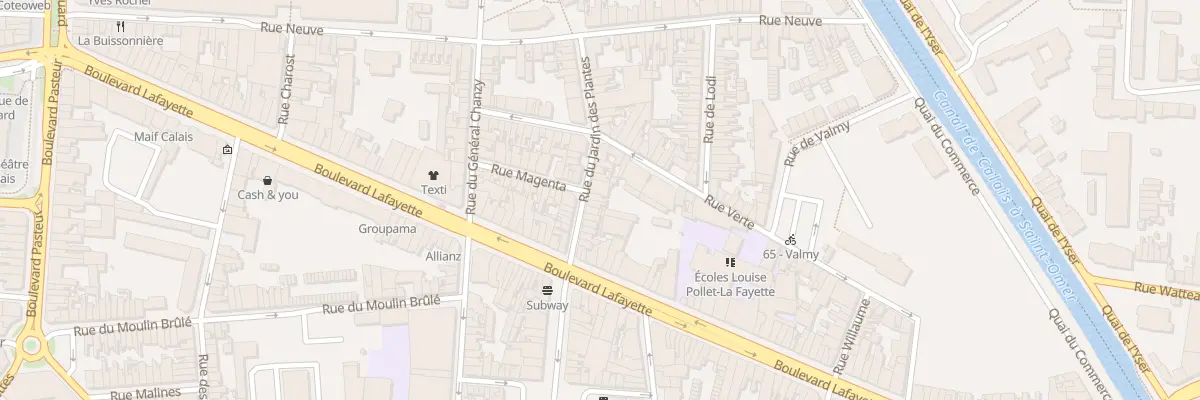 Plan du 18 Rue du Jardin des Plantes à Calais