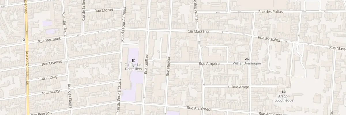 Plan du 33 Rue Newton à Calais