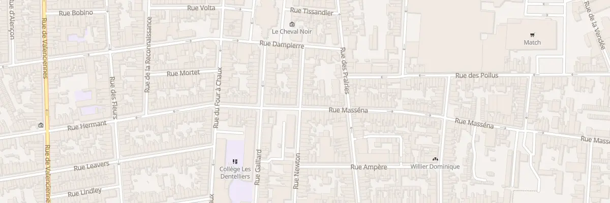 Plan du 29 Rue Masséna à Calais