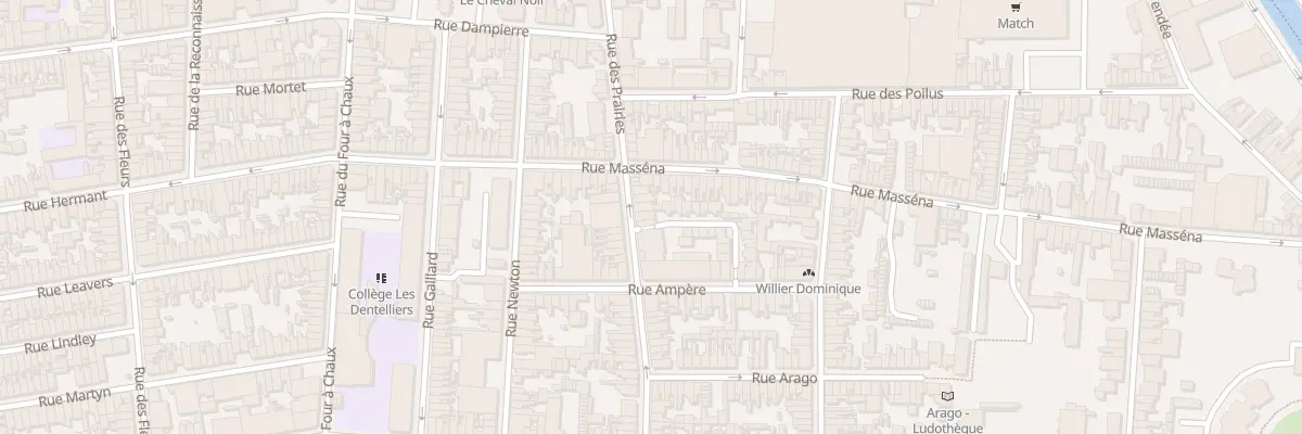Plan du 85 Rue des Prairies à Calais