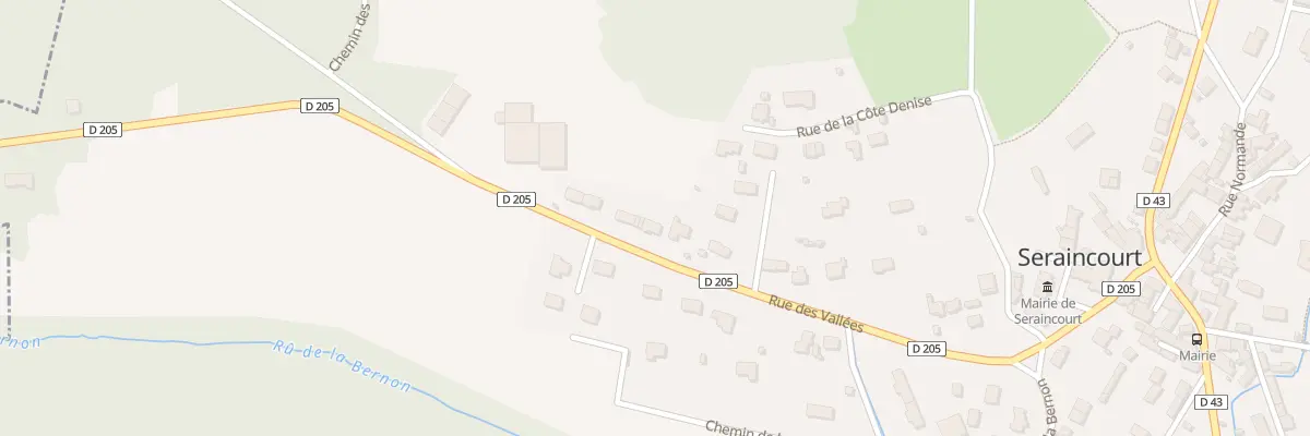 Plan du 38 Rue des Vallées à Seraincourt