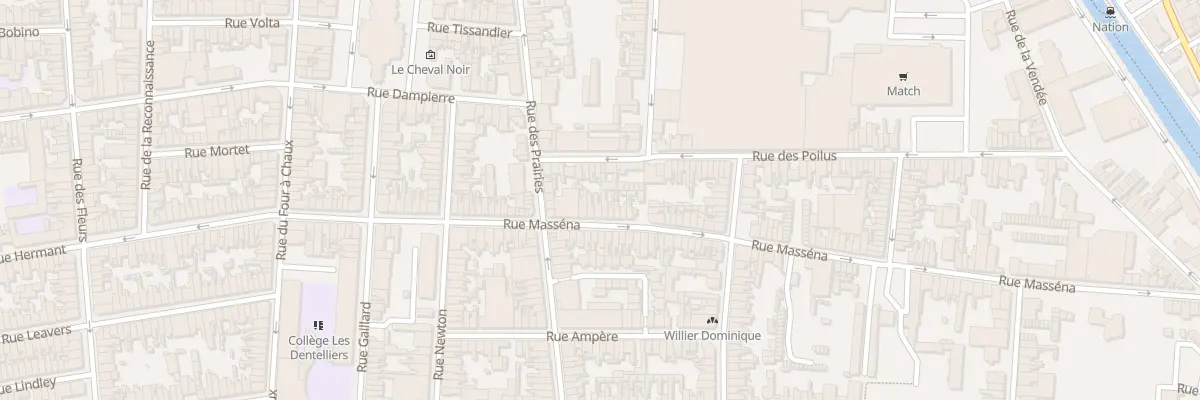Plan du 55 Rue Masséna à Calais