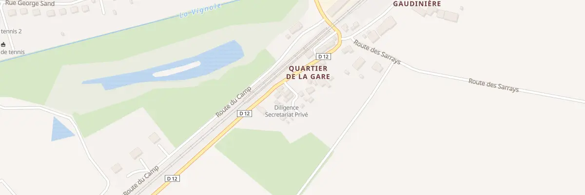 Plan du 15 Vc de la Gare à Neuvy-Pailloux
