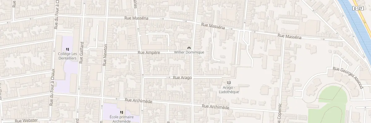Plan du 38 Rue Galilée à Calais