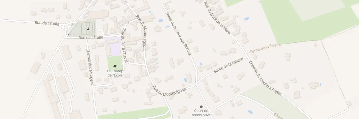 Plan du 7 Sen de la Cour aux Bornes à Montainville