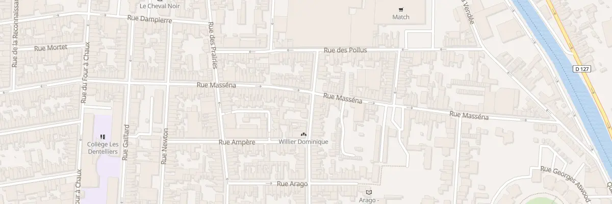 Plan du 18 Rue Galilée à Calais