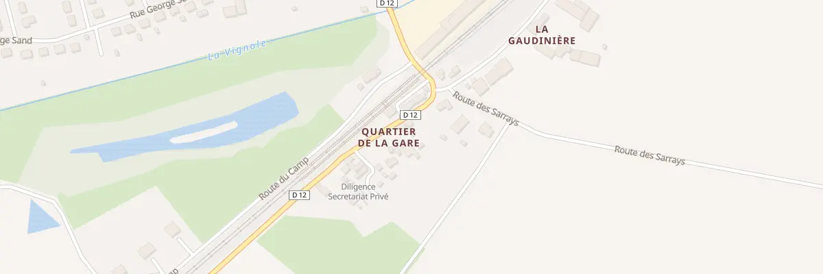 Plan du 5 Vc de la Gare à Neuvy-Pailloux