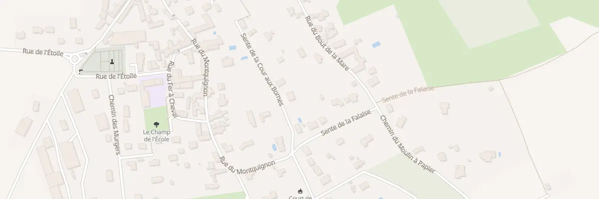Plan du 2 Sen de la Cour aux Bornes à Montainville