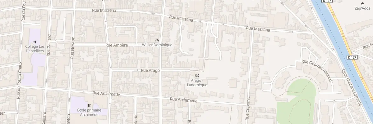 Plan du 47 Rue Arago à Calais