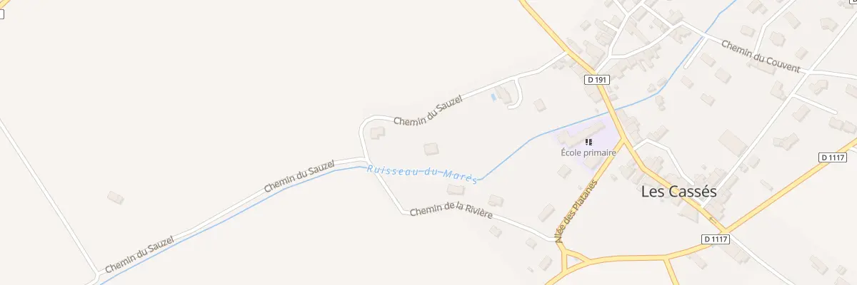 Plan du 7 Che de Sauzel aux Cassés