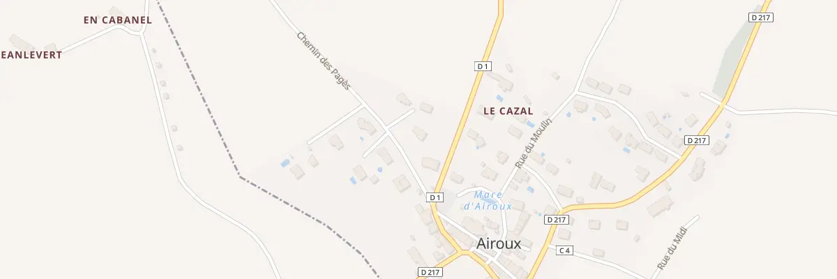 Plan du 54 Le Cazal à Airoux