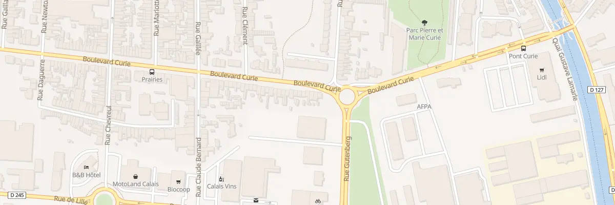 Plan du 128 Bd Curie à Calais