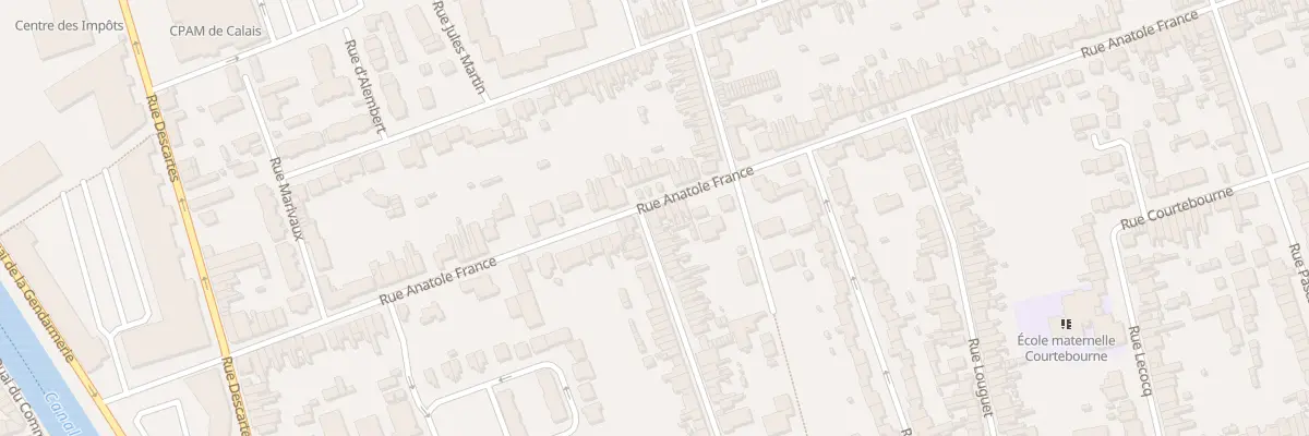 Plan du 100 Rue Anatole France à Calais
